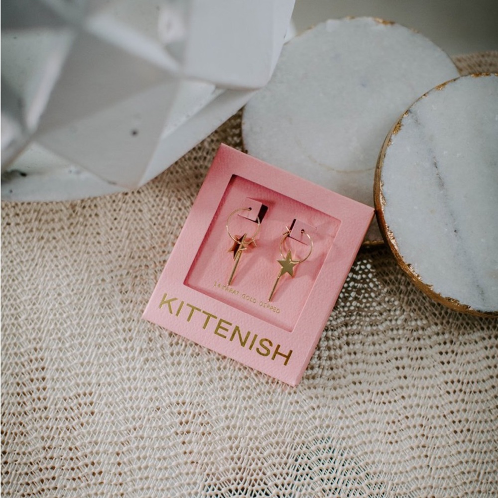 NWT Kittenish Galaxy Star Hoop Earrings✨✨